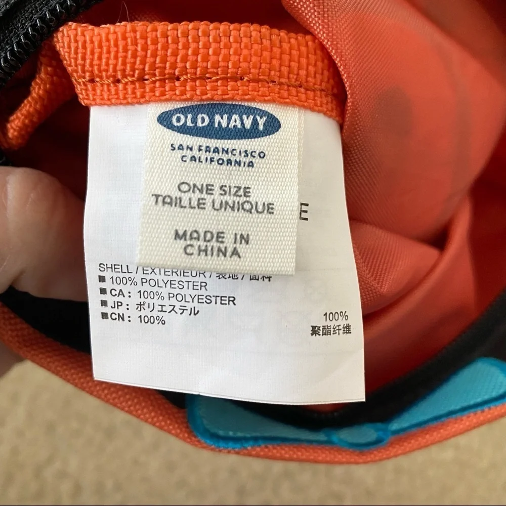 Old Navy 5.5” x 8.5” Orange Fox Zip up Pencil Pouch